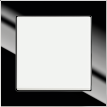 Busch-axcent mechová bílá / černé sklo: spínač / přepínač / ovladač