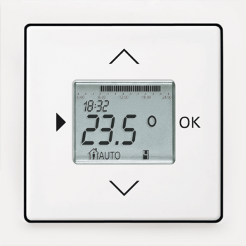 future linear štúdiová biela: Termostat priestorový / termostat podlahový s týždennými spínacími hodinami