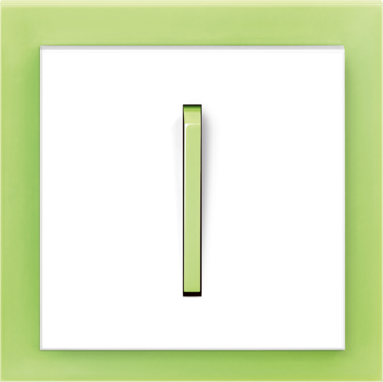 Neo biela / ľadová zelená: Spínač / prepínač / ovládač s možnosťou orientačného alebo signalizačného podsvietenia