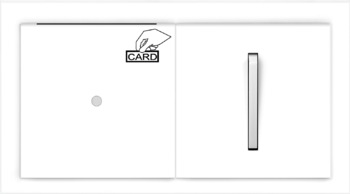 Neo biela / biela: Spínač kartový s orientačnou tlejivkou, Spínač dvojpólový / trojpólový so signalizačnou tlejivkou