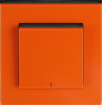 Levit oranžová / dymová čierna: Spínač / prepínač / ovládač so signalizačnou alebo orientačnou tlejivkou