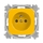 Zásuvka jednonásobná s ochranným kolíkom, s clonkami, Reflex SI, žltá