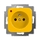 Zásuvka jednonásobná s ochranným kolíkom, s ochranou pred prepätím, Reflex SI, žltá