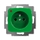 Zásuvka jednonásobná s ochranným kolíkom, s ochranou pred prepätím, Reflex SI, zelená