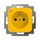 Zásuvka jednonásobná s ochranným kolíkom, so signalizáciou prevádzkového stavu, Reflex SI, žltá