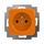 Zásuvka jednonásobná s ochranným kolíkom, Reflex SI, oranžová
