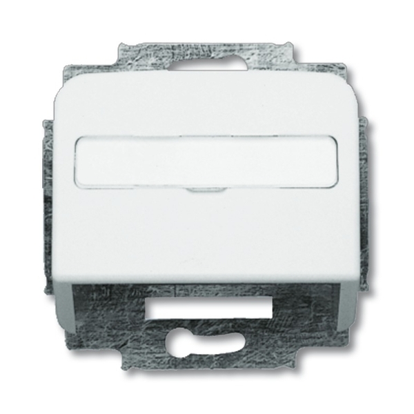 Kryt zásuvky komunikačnej s popisovým poľom, Reflex SI, alpská biela