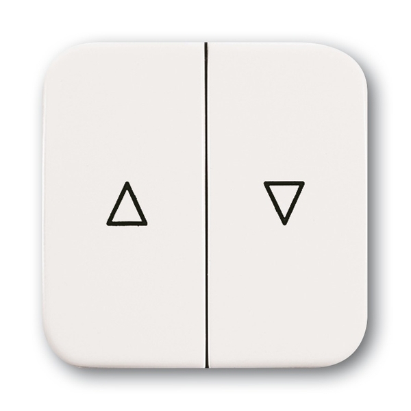 Kryt spínača žalúziového kolískového delený, s potlačou, Reflex SI, alpská biela