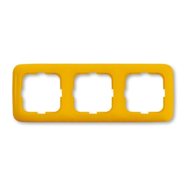 Rámček pre elektroinštalačné prístroje, troj násobný, Reflex SI, žltá