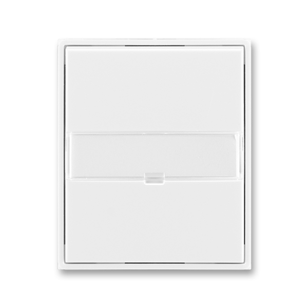 Kryt spínača kolískového s popisovým poľom, Element®, Time®, biela / biela