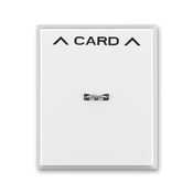 Kryt spínača kartového, s čírym priezorom, s potlačou, Time®, Element®, biela / ľadová biela