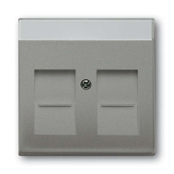 Kryt zásuvky komunikačnej, Solo®, Solo® carat, metalická šedá