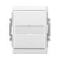 Prepínač striedavý IP 44, zapustený, s popisovým poľom, Element®, Time®, biela / biela