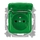 Zásuvka jednonásobná s ochranným kolíkom, s viečkom, so signalizáciou prevádzkového stavu, Reflex SI, zelená