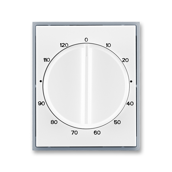 Kryt ovládača časového s otočným ovládačom, Element®, biela / ľadová šedá