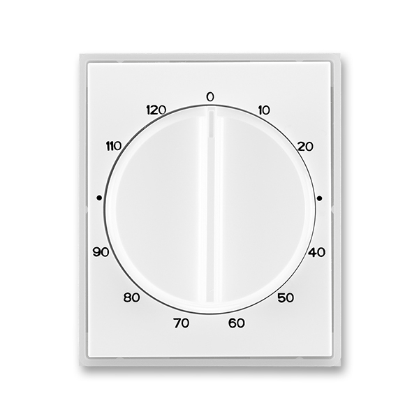 Kryt ovládača časového s otočným ovládačom, Time®, Element®, biela / ľadová biela
