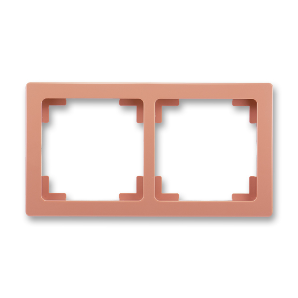 Rámček pre elektroinštalačné prístroje, dvoj násobný, Swing®L, tehlová