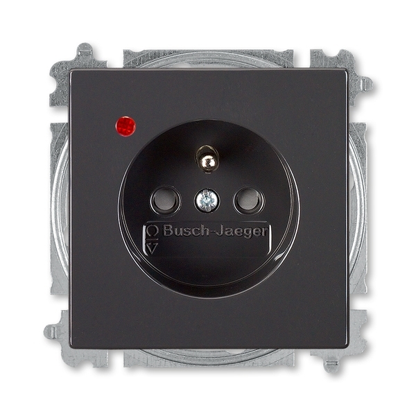 Zásuvka jednonásobná s ochranným kolíkom, s clonkami, s ochranou pred prepätím, Future® linear, Solo®, Solo® carat, antracitová