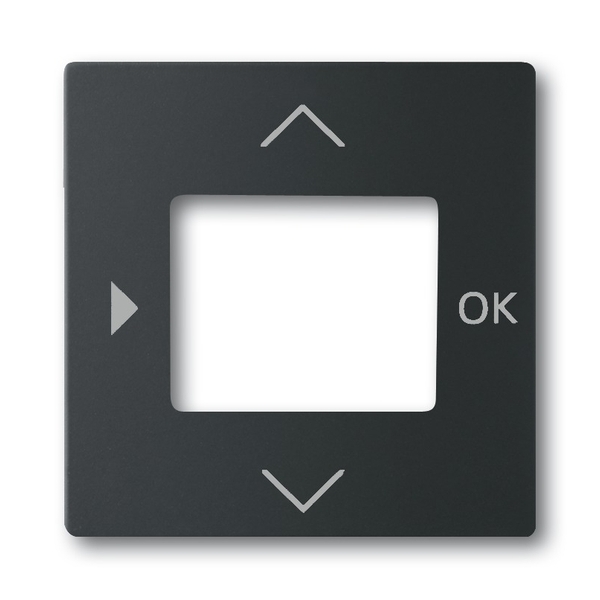 Kryt ovládača časovacieho alebo termostatu, s otvorom pre displej, Future® linear, zamatová čierna