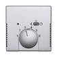Kryt termostatu, s otočným ovládačom a posuvným prepínačom, Future® linear, hliníková strieborná