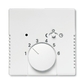 Kryt termostatu, s otočným ovládačom a posuvným prepínačom, Future® linear, zamatová biela