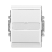 Ovládač prepínací IP 44, s popisovým poľom, zapustený, Time®, Element®, biela / ľadová biela