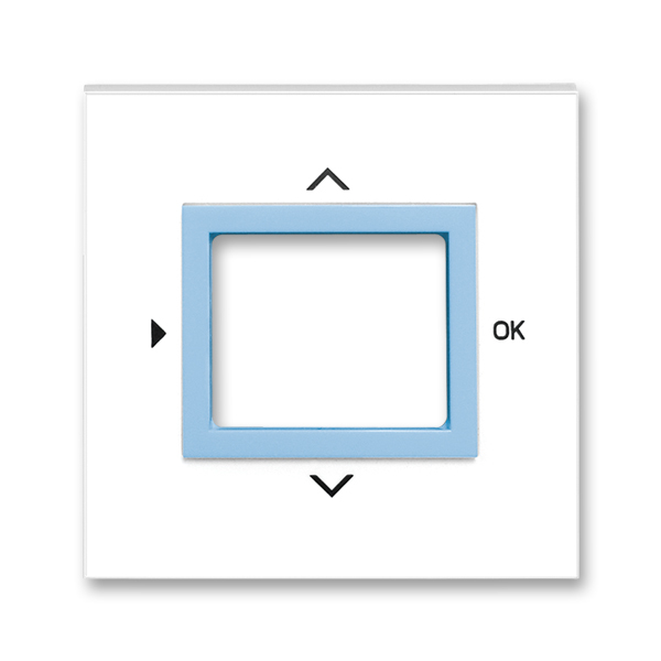 Kryt ovládača časovacieho, s otvorom pre displej, Neo®, biela / ľadová modrá