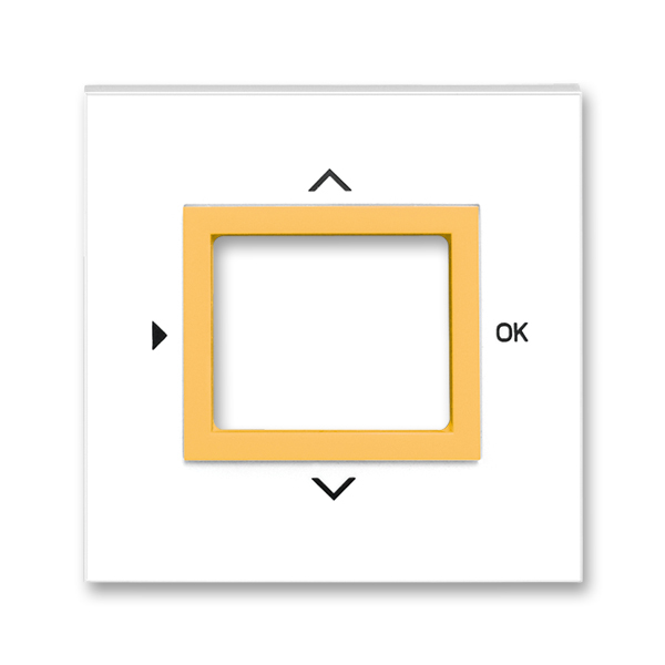 Kryt ovládača časovacieho, s otvorom pre displej, Neo®, biela / ľadová oranžová