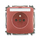 Zásuvka jednonásobná s ochranným kolíkom, s clonkami, s popisovým poľom, Tango®, vresová červená