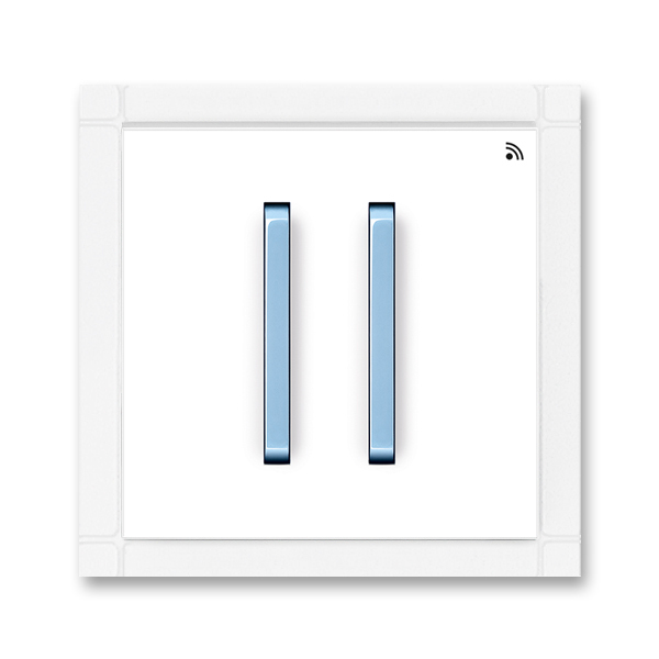 Vysielač RF dvojnásobný, nástenný, Neo®, biela / ľadová modrá