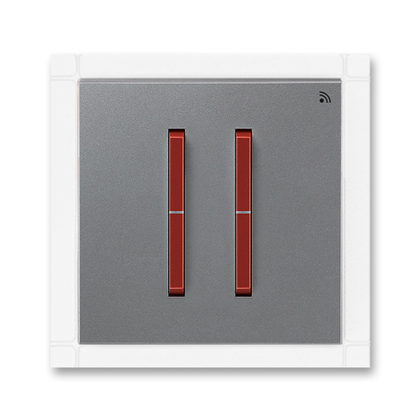 Vysielač RF dvojnásobný, nástenný, Neo® Tech, oceľová / teracotta