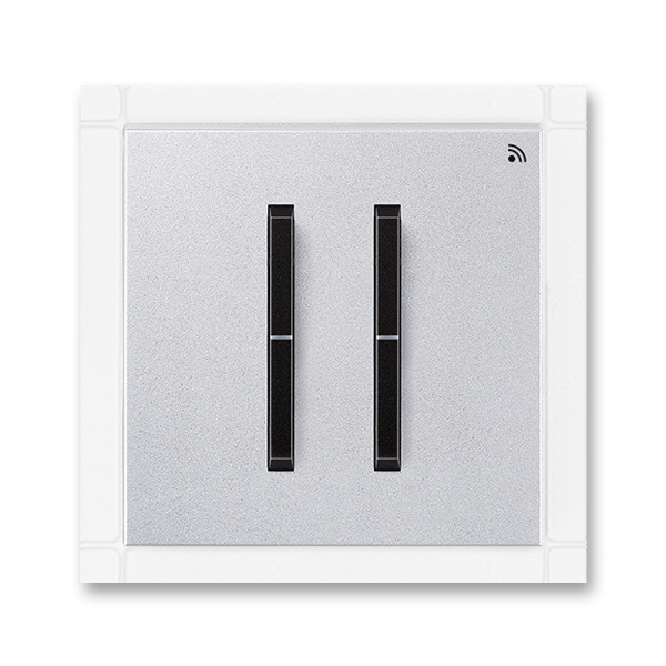 Vysielač RF dvojnásobný, nástenný, Neo® Tech, titánová / onyx