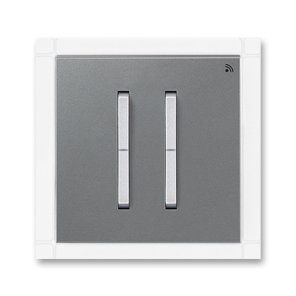 Vysielač RF dvojnásobný, nástenný, Neo® Tech, oceľová / titánová