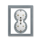 Zásuvka dvojnásobná s ochrannými kontaktmi (podľa DIN), s clonkami, Neo®, biela / ľadová šedá