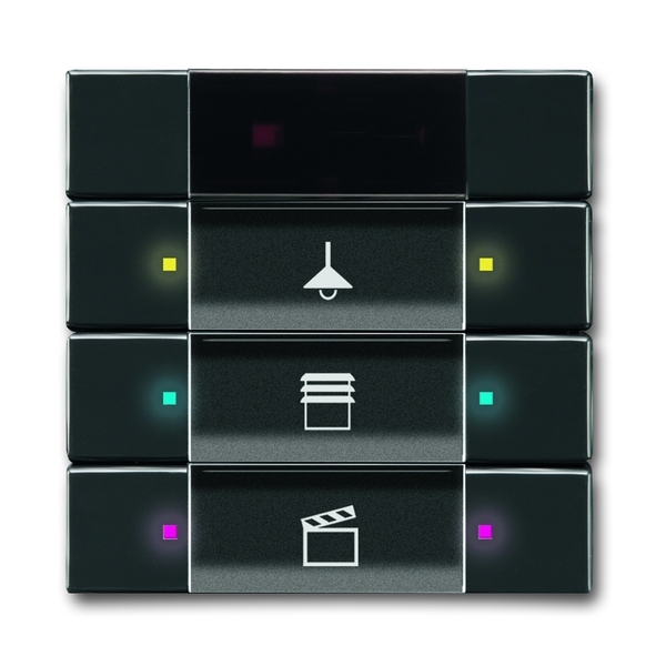 Prvok ovládací 3-/6 násobný s IR rozhraním, zapustený, Future® linear, Solo®, Solo® carat, antracitová