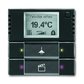 Snímač teploty s regulátorom a prvkom ovládacím 2- / 4 násobným, zapustený, Future® linear, Solo®, Solo® carat, antracitová