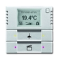 Snímač teploty s regulátorom a prvkom ovládacím 2- / 4 násobným, zapustený, Future® linear, hliníková strieborná