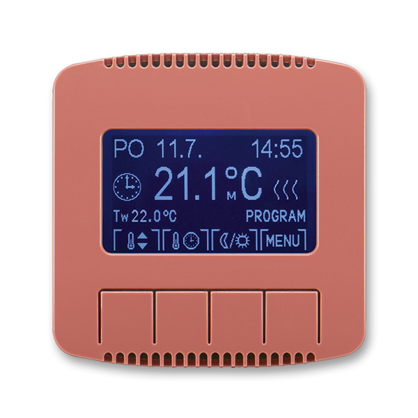 Termostat univerzálny programovateľný (ovládacia jednotka), Tango®, vresová červená