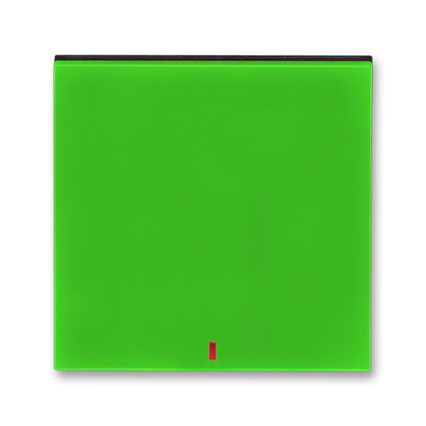 Kryt spínača kolískového s červeným priezorom, Levit®, zelená / dymová čierna