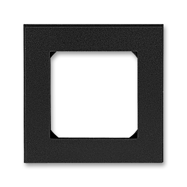 Rámček pre elektroinstalačné prístroje, jedno násobný, Levit®M, onyx / dymová čierna