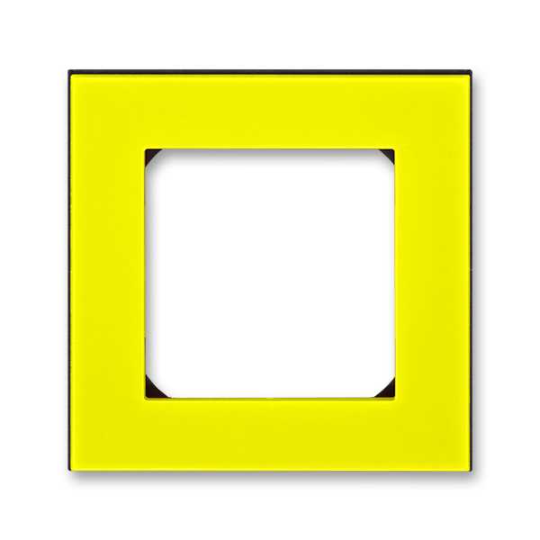 Rámček pre elektroinstalačné prístroje, jedno násobný, Levit®, žltá / dymová čierna