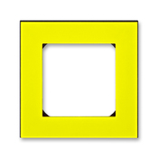 Rámček pre elektroinstalačné prístroje, jedno násobný, Levit®, žltá / dymová čierna