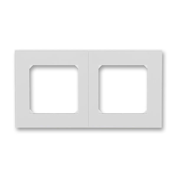 Rámček pre elektroinštalačné prístroje, dvoj násobný, Levit®, šedá / biela