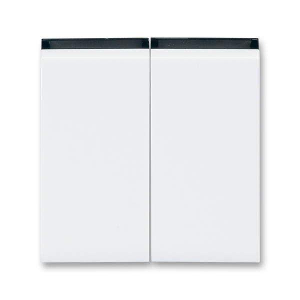 Kryt spínača kolískového delený, Levit®, biela / dymová čierna