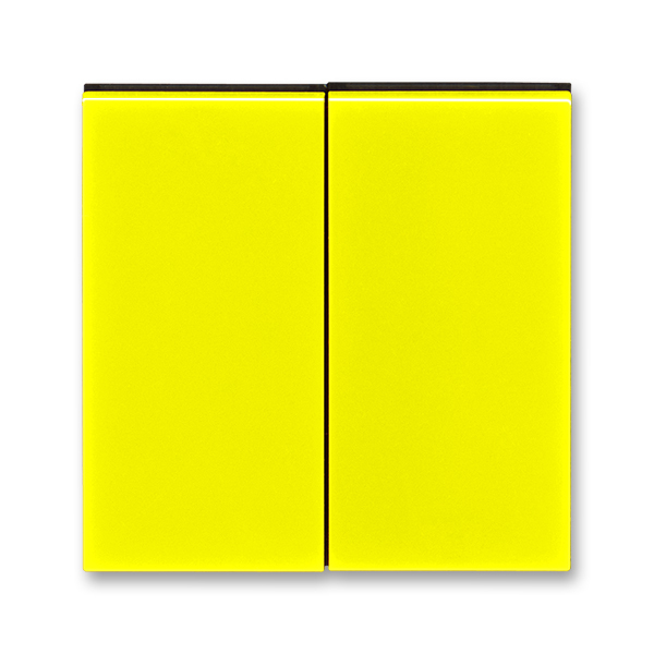 Kryt spínača kolískového delený, Levit®, žltá / dymová čierna