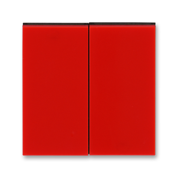 Kryt spínača kolískového delený, Levit®, červená / dymová čierna