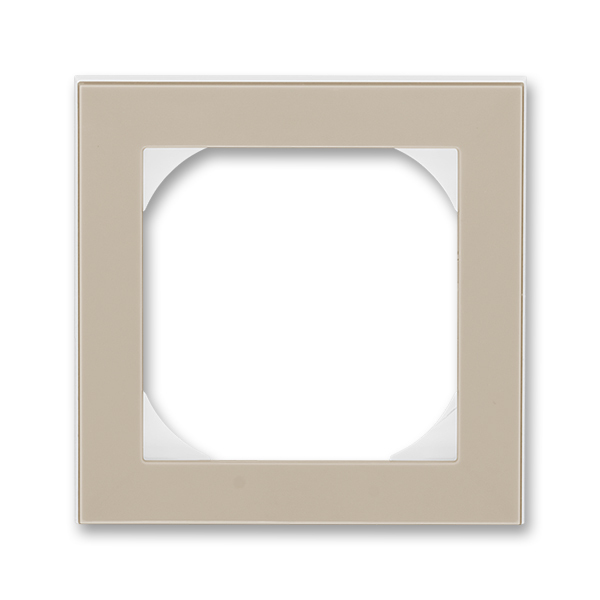 Rámček jednonásobný s otvorom 55×55 mm, Levit®, macchiato / biela