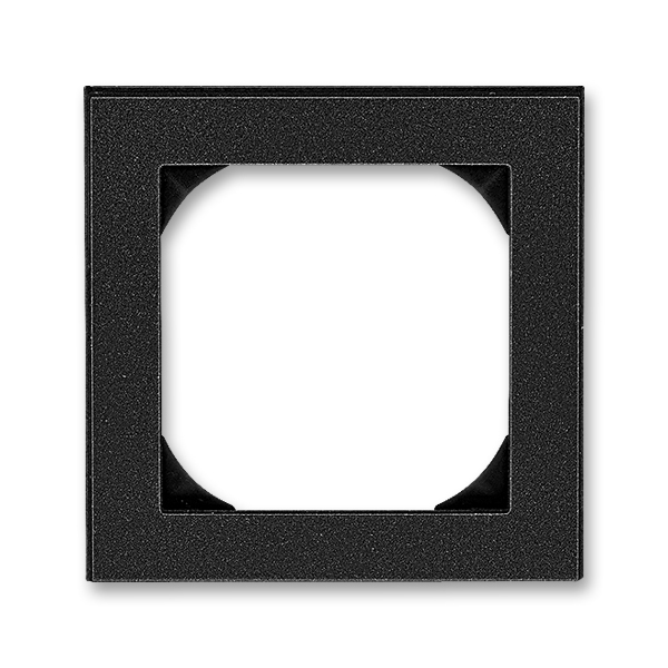 Rámček jednonásobný s otvorom 55×55 mm, Levit®M, onyx / dymová čierna