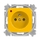Zásuvka jednonásobná s ochranným kolíkom, s clonkami, s ochranou pred prepätím, Reflex SI, žltá