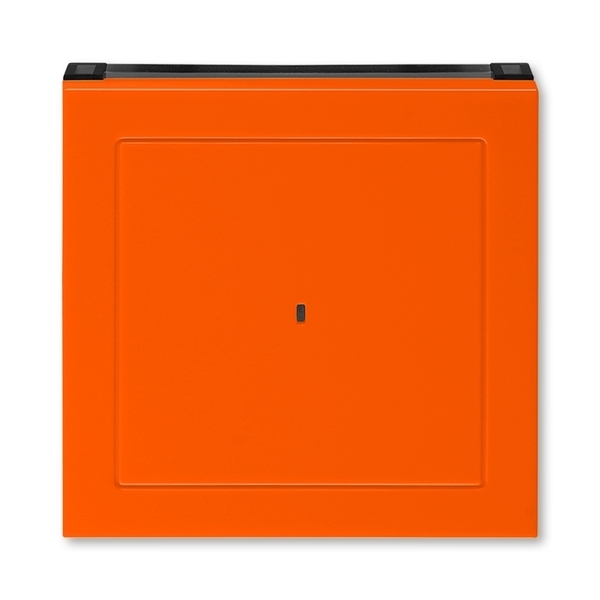 Kryt spínača kartového, s čírym priezorom, Levit®, oranžová / dymová čierna